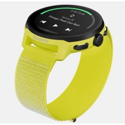 Suunto RUN Lime - bracelet textile avec la marque SUUNTO réfléchissante