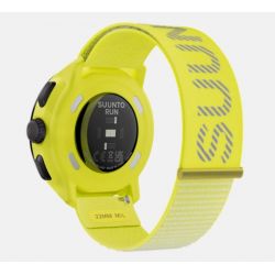 Suunto RUN Lime - bracelet textile avec la marque SUUNTO réfléchissante