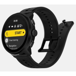 Suunto RUN All Black - bracelet en silicone avec la marque SUUNTO