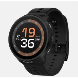 Suunto RUN All Black - bracelet en silicone avec la marque SUUNTO