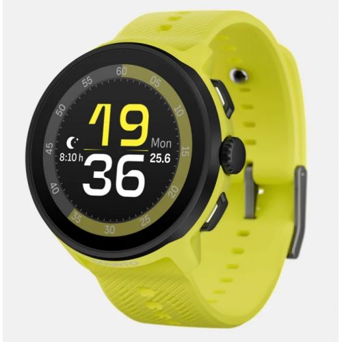 Suunto RUN Lime - bracelet en silicone avec la marque SUUNTO