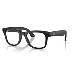 Ray-Ban Meta Wayfarer Matte Black Transitions Graph Green