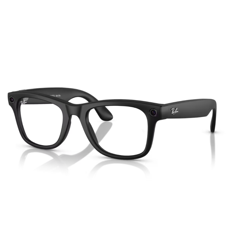 Ray-Ban Meta Wayfarer Matte Black Transitions Graph Green