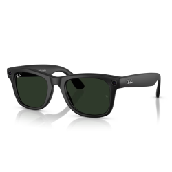 Ray-Ban Meta Wayfarer Matte Black Transitions Graph Green