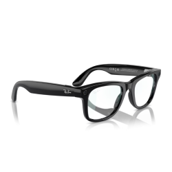 Ray-Ban Meta Wayfarer Large Shiny Black G15 Green Lens