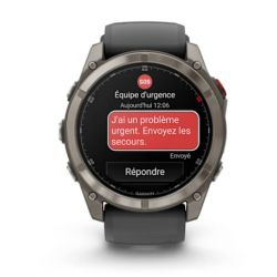 Garmin Fénix 8 51mm AMOLED Sapphire Titane Carbon Gray DLC avec bracelet noir