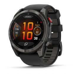 Garmin Fénix 8 PRO AMOLED/LTE - 51mm - Sapphire, Titane Carbon Gray DLC avec bracelet noir