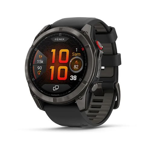 Garmin Fénix 8 PRO AMOLED/LTE - 51mm - Sapphire, Titane Carbon Gray DLC avec bracelet noir