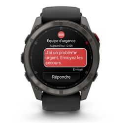 Garmin Fénix 8 PRO AMOLED/LTE - 51mm - Sapphire, Titane Carbon Gray DLC avec bracelet noir