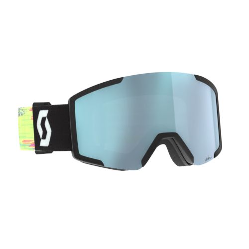 Scott Shield + extra lens black/neon yellow AMP ice chrome S2