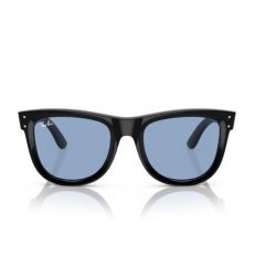 Ray-Ban Wayfarer Reverse Black Light Blue Lenses