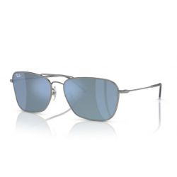 Ray-Ban Caravan Reverse Gunmetal Dark Grey Mirror Turquoise