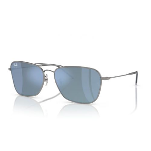 Ray-Ban Caravan Reverse Gunmetal Dark Grey Mirror Turquoise