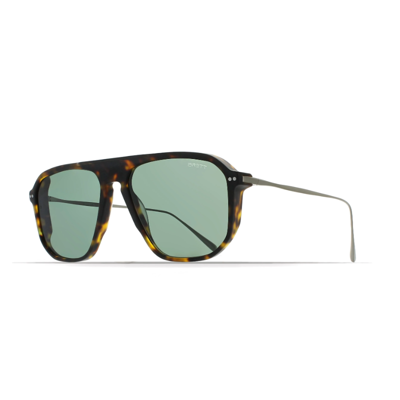 Brett Tony Sun -Brown Tortoise / Silver - Grey Polarized Cat.3