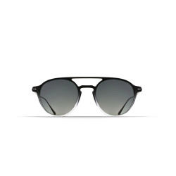 Brett Ronnie Sun Degraded Black/Silver - Grey Polarized Lens Cat 3
