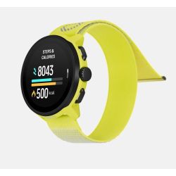 Suunto RUN Frost Gray - bracelet textile avec la marque SUUNTO réfléchissante