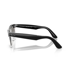 Ray-Ban Wayfarer Black on Transparent - Clear Gradient Grey Lenses Cat 3
