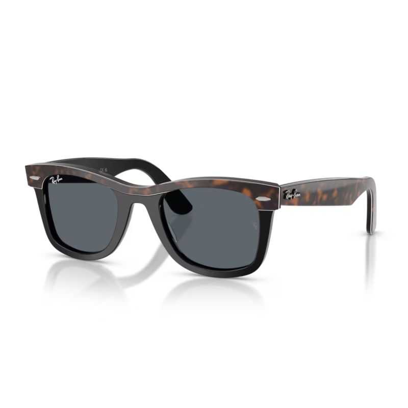 Ray-Ban Wayfarer Havana on Black - Blue Lenses Cat 3