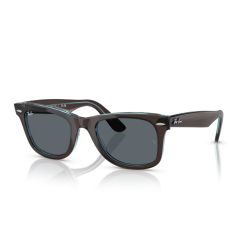 Ray-Ban Wayfarer Brown on transparent blu - Blue Lenses Cat.3