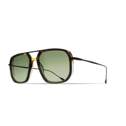 Brett Jarno Sun Ecaille Degradé Kaki / Noir - Grey Lenses Cat 2 Polarized