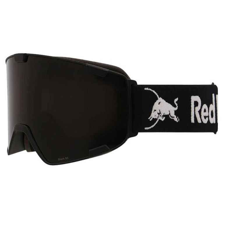 Red Bull Masque de Ski PARK Matt Black/black strap white logo Smoke cat.3