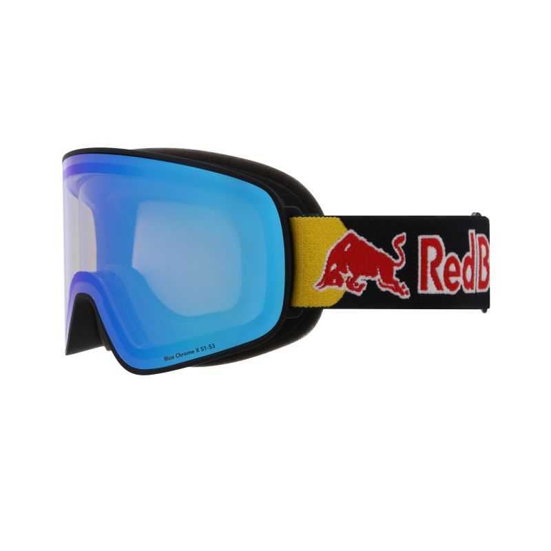 Red Bull Spect Rush Matt Black/black strap colored logo - Light blue with blue Chrom'W - Photochromic S1-3