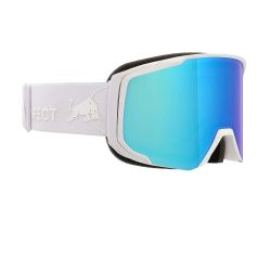 Red Bull Spect Jibb Matte White / White strap white logo - Smoke with Blue Mirror cat.3