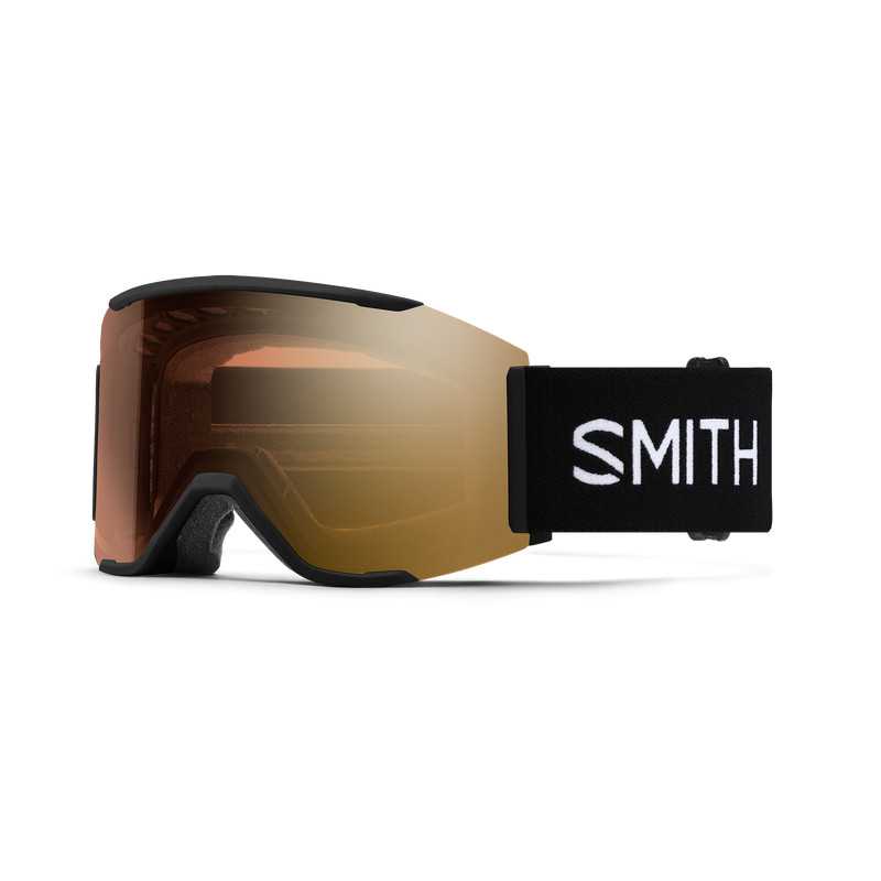 Smith Squad MAG Black 2 écrans ChromaPop Pro PhotoChromic Gold Mirror & ChromaPop Storm Blue Sensor Mirror