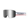 Vuarnet Masque de Ski Magnétique Mont-Blanc VU40026U - Matte White - Silver Flashed Cat.3 & Yellow Cat.1