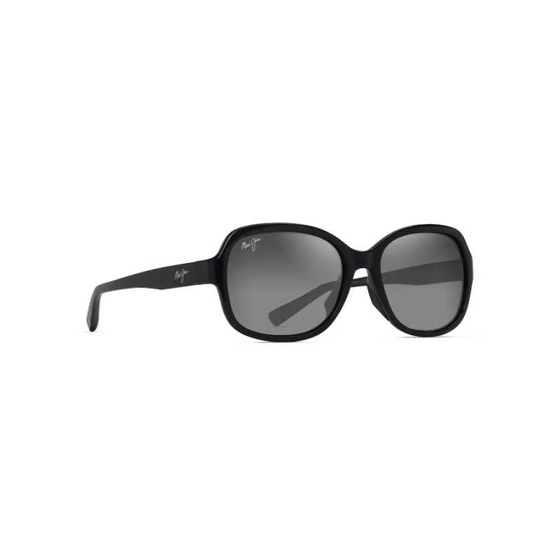 Maui Jim Hiluhilu Shiny Black - Neutral Grey Lenses Cat 2 Polarized