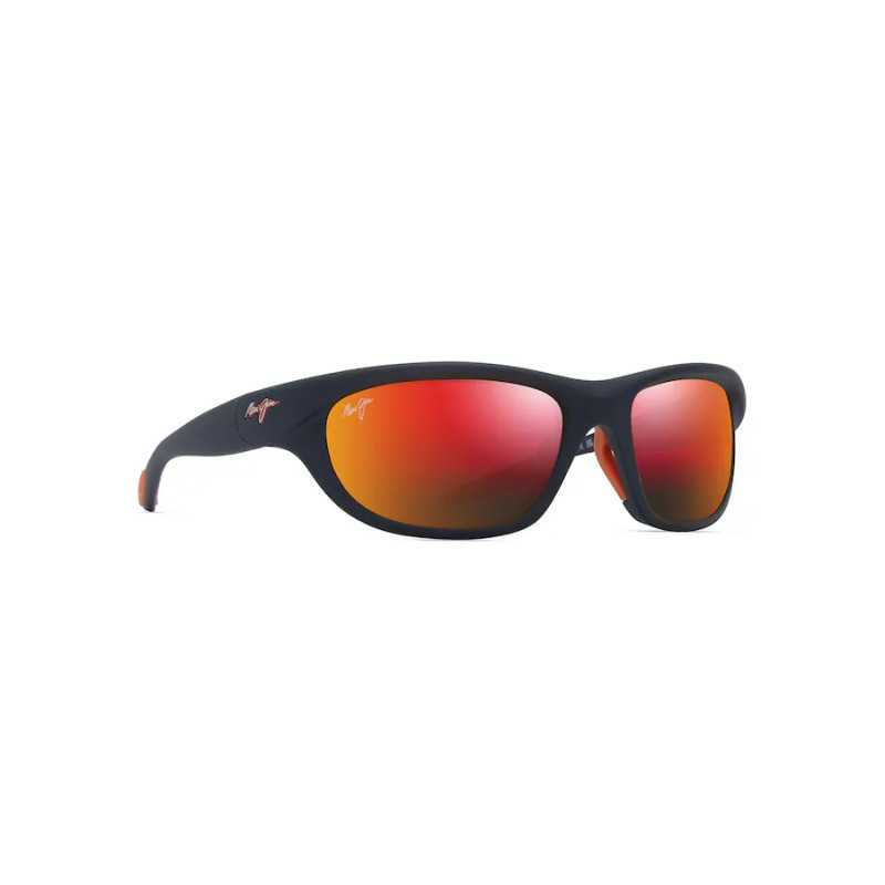 Maui Jim Haulani Matte Solid Dark Blue w/Orange - Hawaii Lava Cat 3 Polarized