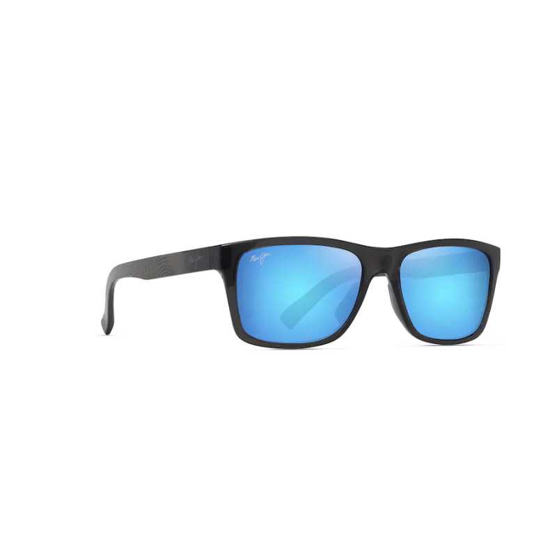 Maui Jim Kowelo Shiny Trans Dark Grey - Blue Hawaii Lenses Cat 3 Polarized