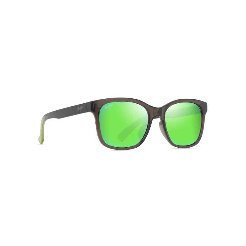 Maui Jim Owelo Shiny Trans Dark Grey w/Green - Maui Green Lenses Cat 3 Polarized