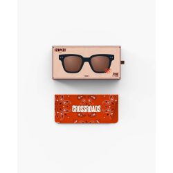 Izipizi Sun Kids Crossroads Forme Road 7-11 years Black Road - Brown Lenses Cat 3