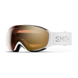 Smith I/O MAG Small White Chunky Knit 2 écrans ChromaPop Pro Photochromic Gold Mirror & ChromaPop Storm Blue Sensor Mirror