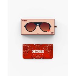 Izipizi Sun Crossroads Forme Cliff Black Road - Brown Lenses Cat 3