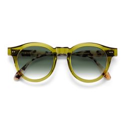 Pantos Paris Bold 9018 Crystal Olive & Tortoise Cream - Gradient Green Cat 2