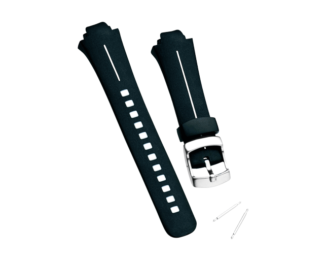 Suunto Bracelet Observer elastomere noir et blanc SS011666000 ICE Multisports Watches and Outdoor GPS IceOptic